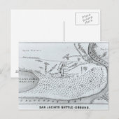 Grundriss der Schlacht von San Jacinto Postkarte (Vorne/Hinten)