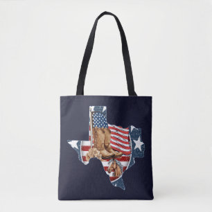 Grundriss des US-Bundesstaates Texas mit Pferd Tasche