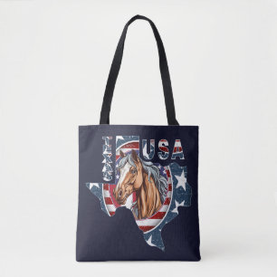 Grundriss des US-Bundesstaates Texas USA Pferd Tasche