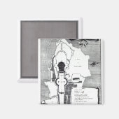 Grundriss des Vatikans, Rom Magnet (Vorderseite/Rückseite)