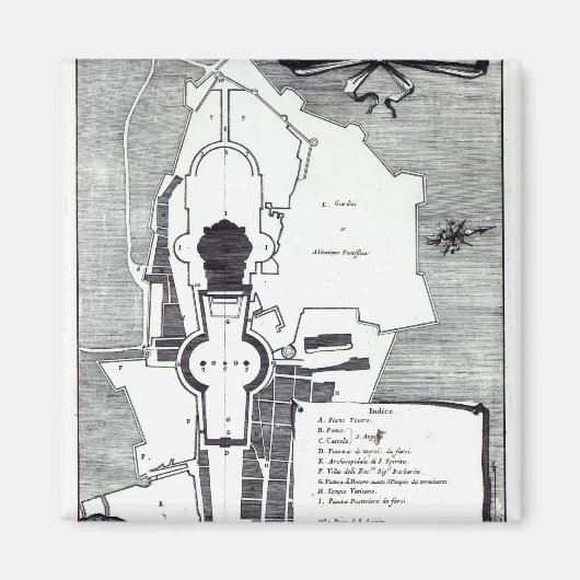 Grundriss des Vatikans, Rom Magnet (Vorne)