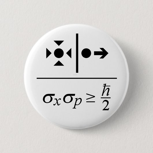 Grundsatz der Unsicherheit in Heisenberg Button (Vorderseite)