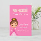 GRUNDSATZ - GEBURTSTAGSPARTEI - EINLADUNG FÜR MÄDC (Stehend Vorderseite)