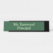 Grundsatz in Grün Schreibtischnamensplakette (Vorderseite )