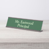 Grundsatz in Grün Schreibtischnamensplakette (Vorderseite )