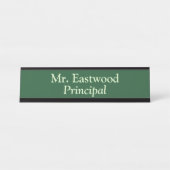 Grundsatz in Grün Schreibtischnamensplakette (Vorderseite )