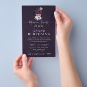 GRUNDSATZ | trendige lila Konditorei Flyer (Handgriff)