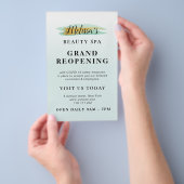 GRUNDSATZ | trendiger Goldblau-Schönheitsgrau-Well Flyer (Handgriff)