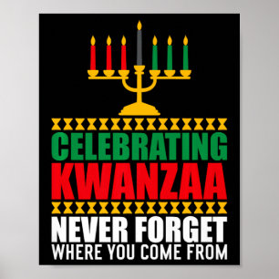 Grundsätze des afroamerikanischen Weihnachtsglücks Poster