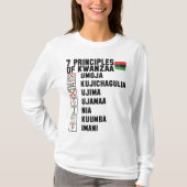 Grundsätze des schwarzen Kwanzaa-Textes T-Shirt (Vorderseite)