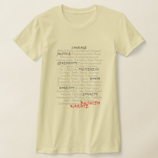 Grundsätze des T - Shirt der Damen in Bushido schl (Ablage )