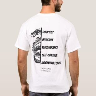 Grundsätze des Taekwondo-T-Shirts T-Shirt