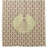 Grundsätze und Symbole von Reiki Lila Duschvorhang (Vorderseite)