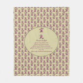 Grundsätze und Symbole von Reiki Lila Fleecedecke (Vorderseite)