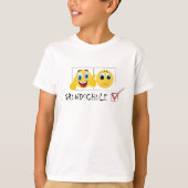 Grundschul Abschluss T-Shirt mit Emoji und Schrift (Vorderseite)