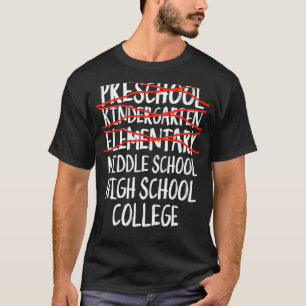Grundschule Abschluss Mittelschule zurück bis Schu T-Shirt
