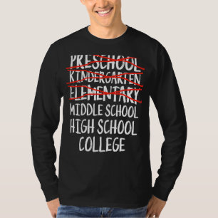 Grundschule Abschluss Mittelschule zurück bis Schu T-Shirt