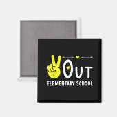 Grundschule am letzten Schultag Magnet (Vorderseite/Rückseite)