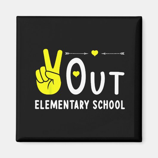 Grundschule am letzten Schultag Magnet (Vorne)