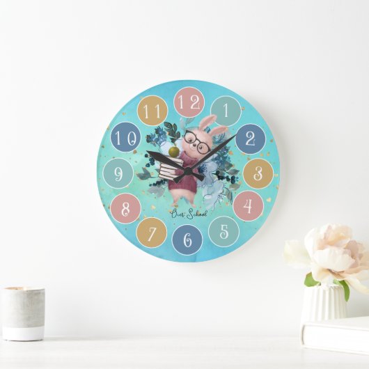 Grundschule für niedliche Lehrkräfte Große Wanduhr (Zuhause)