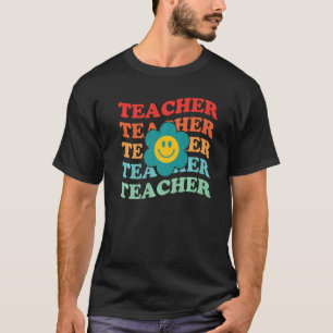 Grundschule Inspirierende Bunte Retro-Tee T-Shirt
