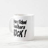 Grundschule-Lehrer-Felsen! Tasse (Vorderseite Links)