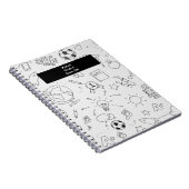 Grundschule Personalisiert Weiß und Schwarz Notizblock (Rechte Seite)