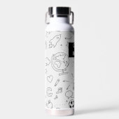 Grundschule Personalisiert Weiß und Schwarz Trinkflasche (Vorne)