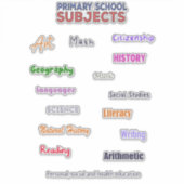 Grundschullehrer Aufkleber (Vorderseite)