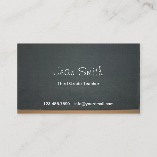 Grundschullehrer-Chalkboard Visitenkarte (Vorderseite)