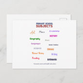 Grundschullehrer Feiertagspostkarte (Vorne/Hinten)