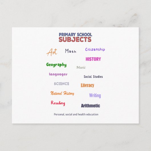 Grundschullehrer Feiertagspostkarte (Vorderseite)