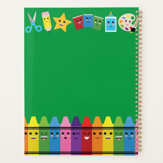 Grundschullehrer Kawaii Planer (Rückseite)
