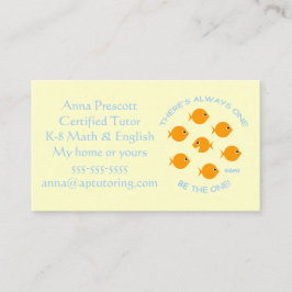 Grundschullehrer mit Inspirationsmotto Visitenkarte