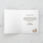 Grundschullehrer (von Studenten) Owl Vielen Dank Karte (Innenseite)