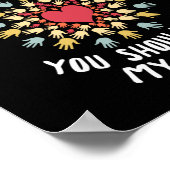 Grundschulprinzipienwertschätzung Herz Poster (Ecke)