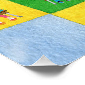 Grundschulunterricht Kinderlehrer Poster (Ecke)