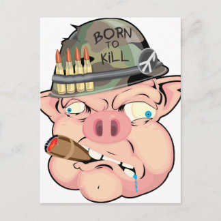 GRUNDSCHWEIN POSTKARTE
