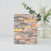 Grundstein | Natursteinmuster | Steine Postkarte (Stehend Vorderseite)