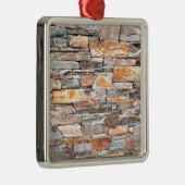 Grundstein | Natursteinmuster | Steine Silbernes Ornament (Rechts)