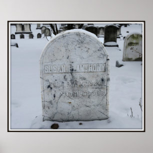 Grundstein Susans B. Anthony Grave Poster
