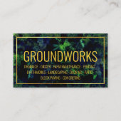 Grundstücke Landscaping Architect Green & Blue Visitenkarte (Vorderseite)