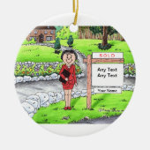 Grundstücksmakler - Frau Keramikornament (Vorne)