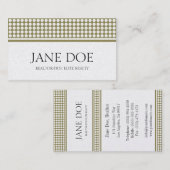 Grundstücksmakler-goldener Punkt-Entwurf Visitenkarte (Vorne/Hinten)