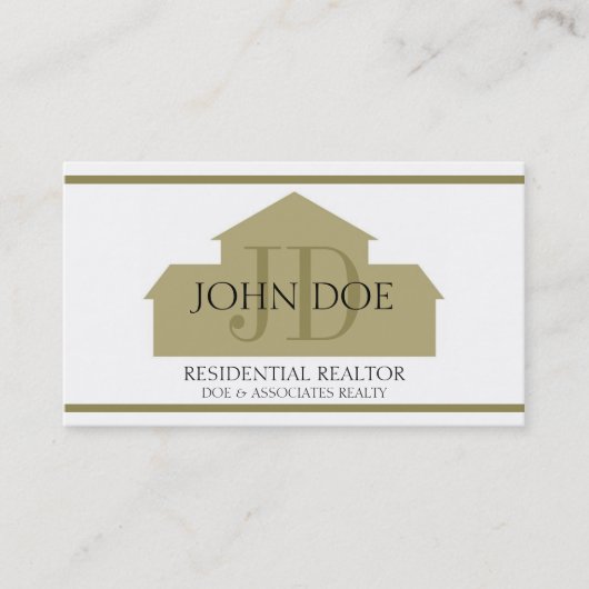 Grundstücksmakler-Goldhaus W/W Visitenkarte (Vorderseite)