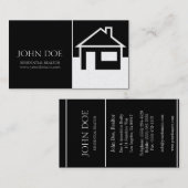 Grundstücksmakler-Haus/schwarzes Platin-Papier Visitenkarte (Vorne/Hinten)
