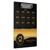 Grundstücksmakler - Schwarzes und Gold - 2019 Klemmbrett (Rechts)