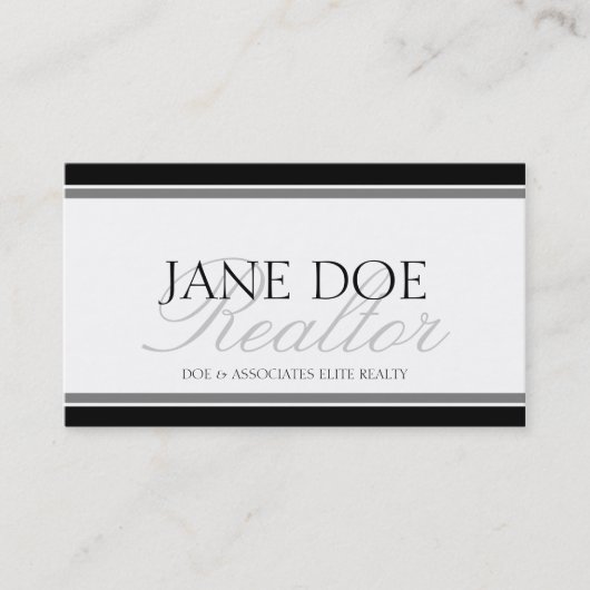 Grundstücksmakler-silbernes Skript - verfügbarer Visitenkarte (Vorderseite)