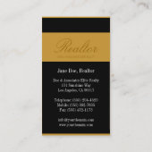 Grundstücksmakler-Skript-gelbes Goldplakette Visitenkarte (Rückseite)