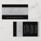 Grundstücksmakler-Skript-Silber-Fahne Visitenkarte (Vorne/Hinten)